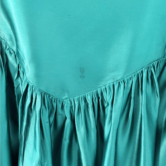 VINTAGE 1980s PROM DRESS. Do You Love Me? Size 12 TEAL/GREEN COLOR - Picture 2 of 7